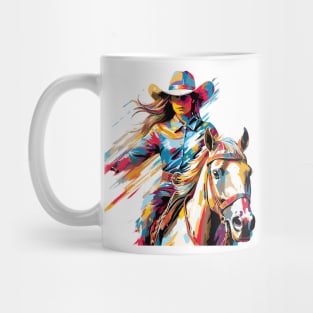 American Cowgirl Western Country Tradition Culture Abstract Mug